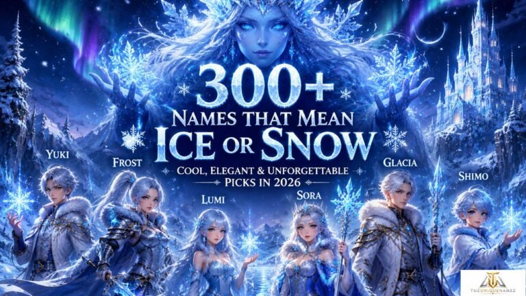 Names That Mean Ice or Snow
