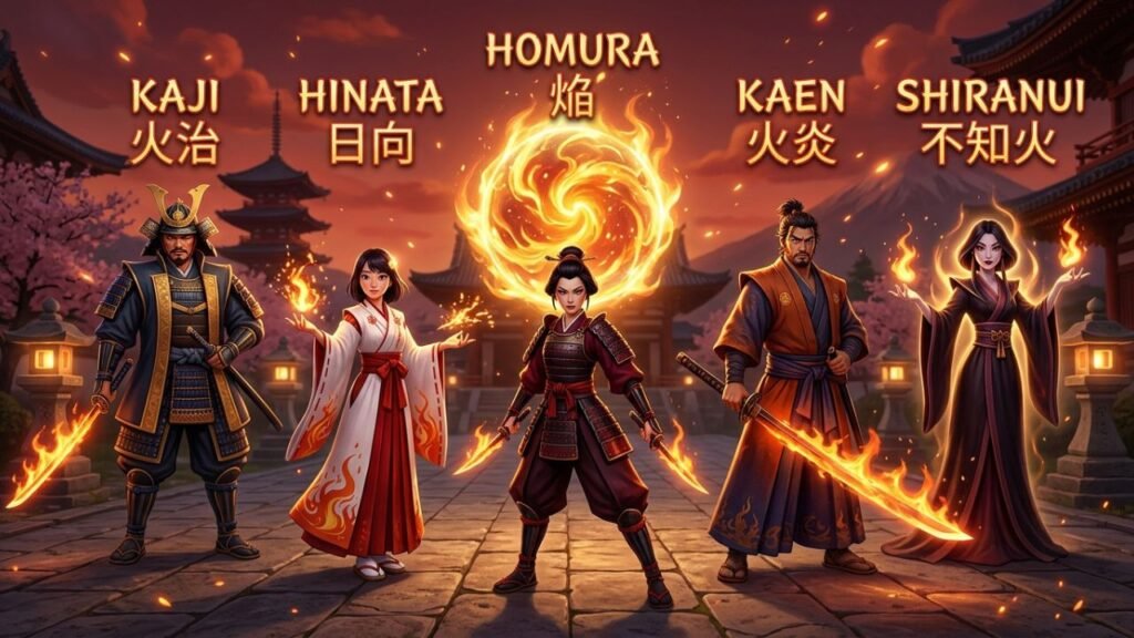 Classic Japanese Names That Mean Fire