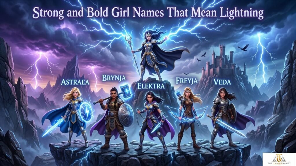 Strong and Bold Girl Names That Mean Lightning