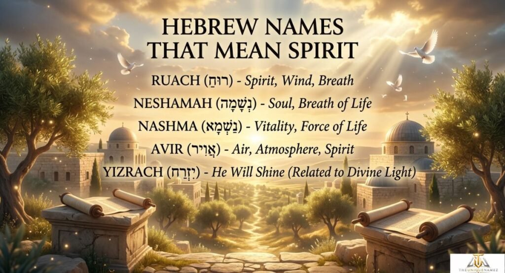Hebrew Names That Mean Spirit