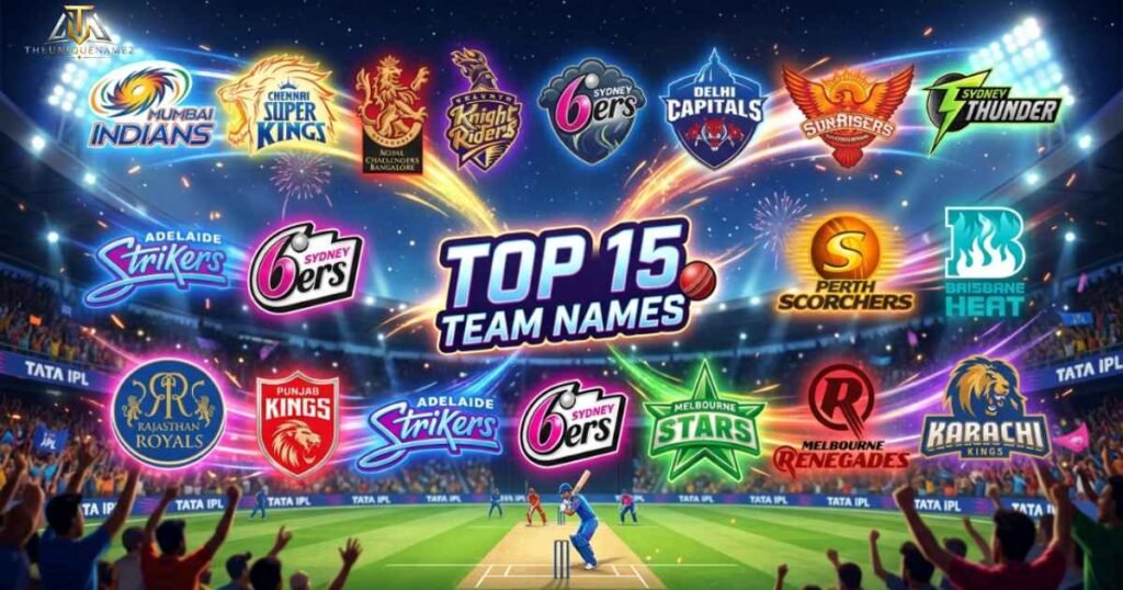 15 Cricket Team Names