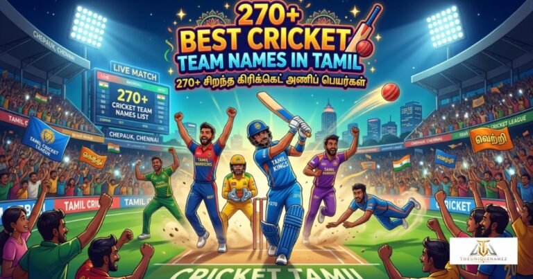 270+ Best Cricket Team Names in Tamil