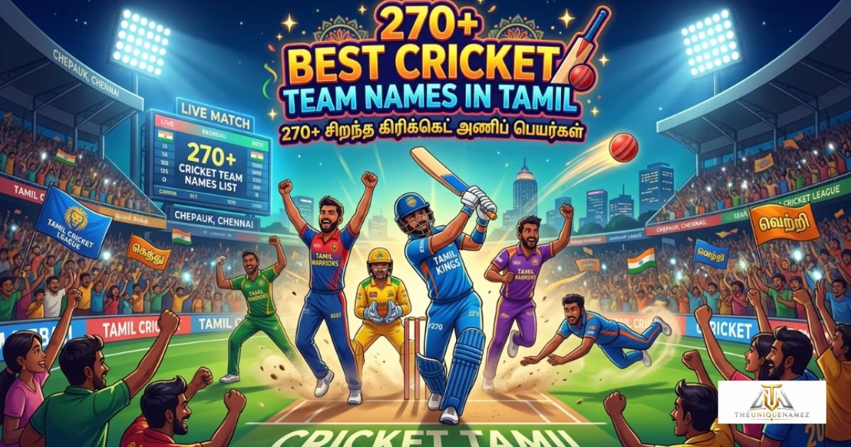 270+ Best Cricket Team Names in Tamil