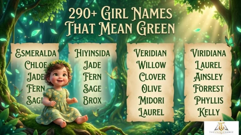 290+ Girl Names That Mean Green: Beautiful, Unique & Nature-Inspired Baby Names