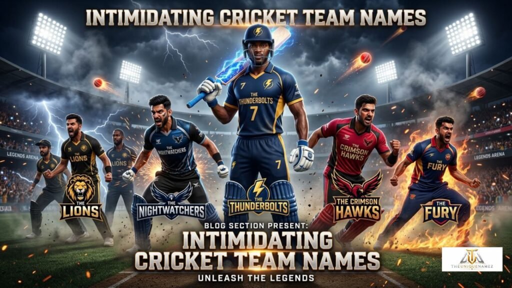 Intimidating Cricket Team Names