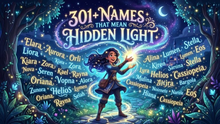 301+ Names That Mean Hidden Light