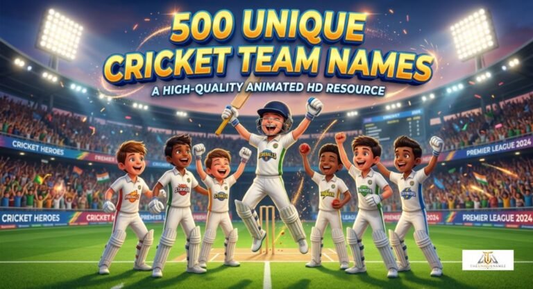 500 Unique Cricket Team Names