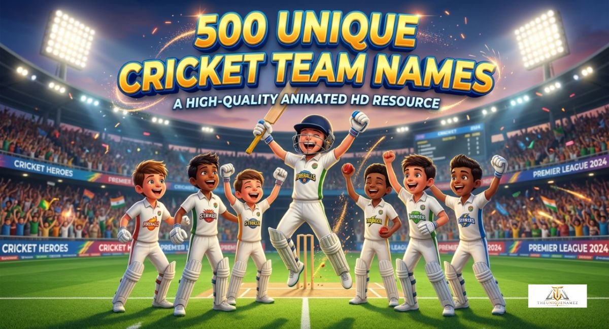 500 Unique Cricket Team Names