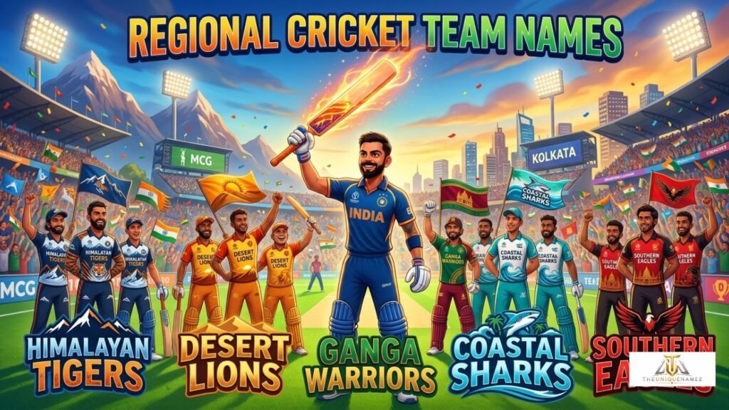 Regional Cricket Team Names 