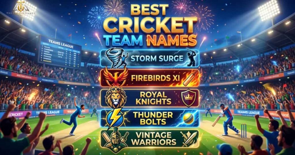 Best Cricket Team Names for Tournament Play
