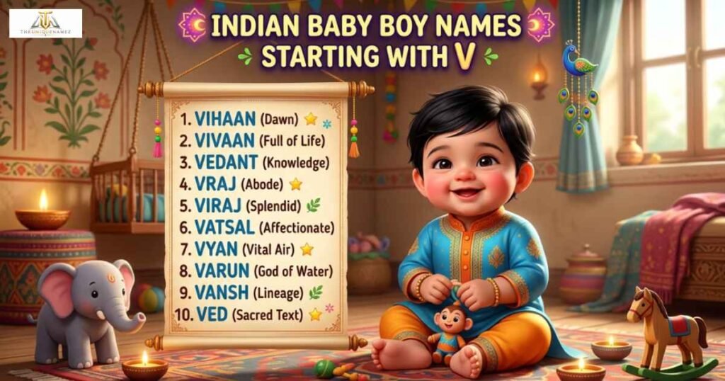 Indian baby Boy Names Starting With V