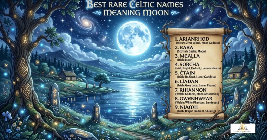 Best Rare Celtic Names That Mean Moon