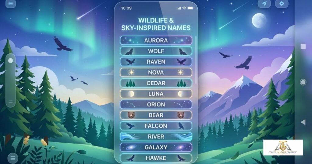 Wildlife & Sky-Inspired Names
