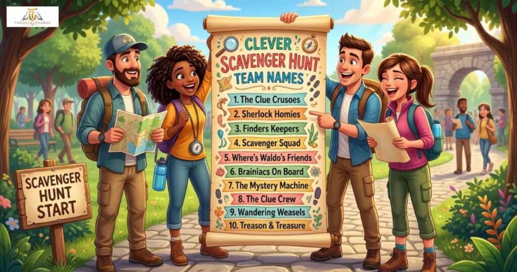 Clever Scavenger Hunt Team Names