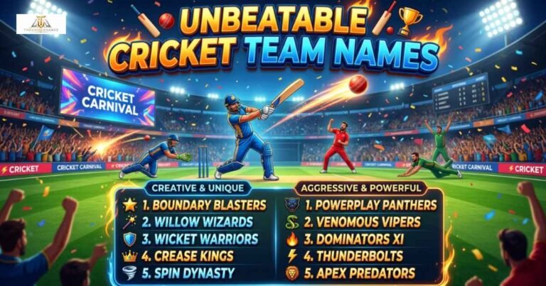 Cricket Team Names
