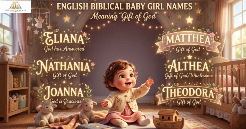 English Biblical Baby Girl Names Meaning Gift of God 