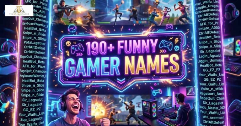Funny Gamer Names