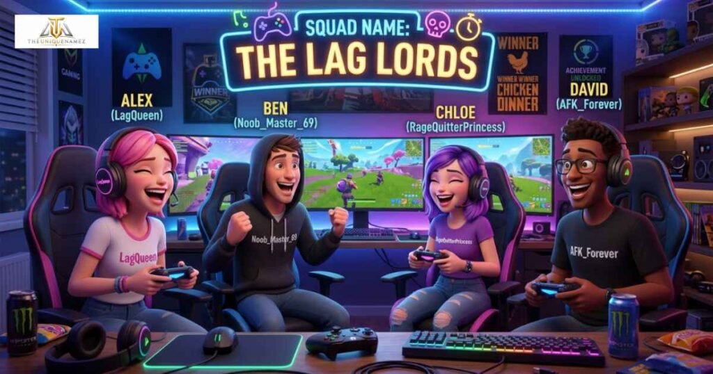 Funny Gamer Names for Friends and Squads