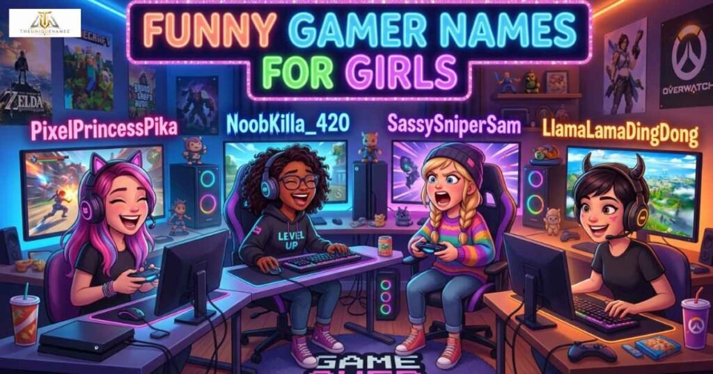 Funny Gamers Names for Girls..