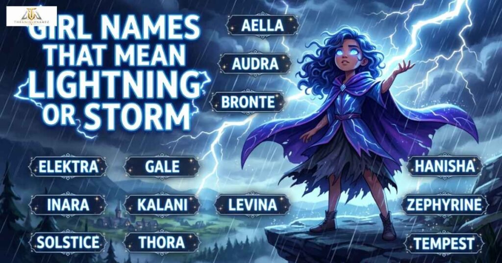 Girls Names That Mean Lightning or Storm