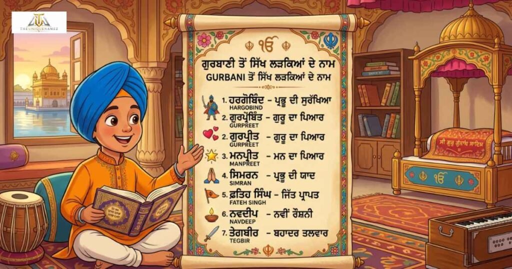 Sikh Boy Names from Gurbani in Punjabi