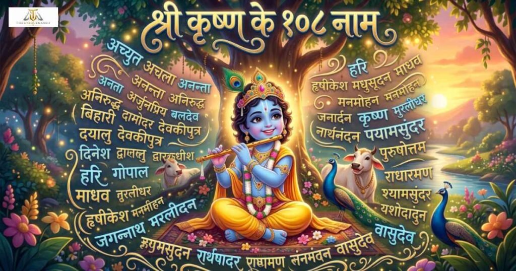 श्री कृष्ण के 108 नाम हिंदी में